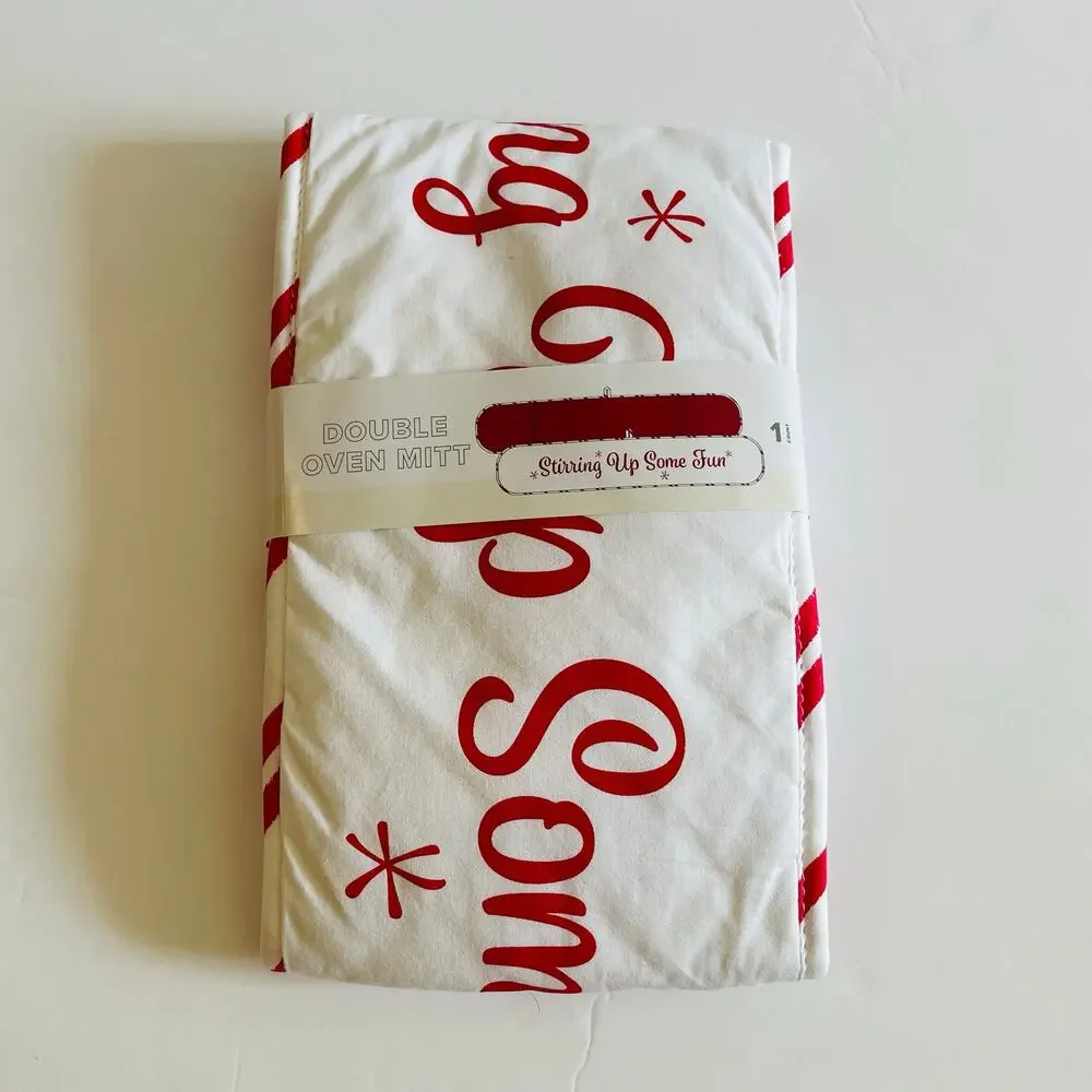 Target Christmas Snowman Ceramic Stacking Measuring Cups &‎ Double Oven Mitt